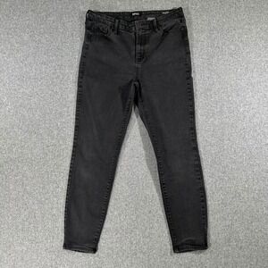 Buffalo David Bitton Mollie High Rise Stretch Skinny Jeans Black Womens Size 8